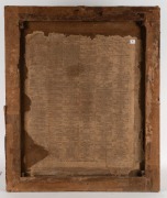 ARTIST UNKNOWN, (19th century portrait of a gentleman), oil on canvas (no frame), note: circa 1888 Sydney Morning Herald newspaper page affixed verso, 77 x 64cm - 2