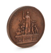 MEDAL: AGRICULTURAL SOCIETY OF NEW SOUTH WALES, large bronze medal by Hardy Brothers, awarded in 1870 to Messrs. Law. Somner & Co., Class 289.290; 88mm. - 2