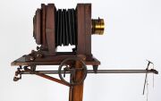 Circa 1880s large format 5 x 7" plate studio camera, "No 9A CENTURY STUDIO CAMERA" by Eastman Kodak - Folmer & Schwing Dept., with&nbsp; beautiful art-nouveau 1.26m high stand, Taylor Hobson Series IID Cooke Portrait Anastigmat 15"/380mm f3.5 lens [#221713], a - 3
