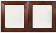 A pair of Colonial Australian cedar picture frames, mid 19th century, 50 x 43.5cm each overall, 38 x 31cm internal measurement