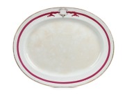 "NEW SOUTH WALES PARLIAMENT" rare antique English meat platter, 19th century, stamped "JAMES GREEN, 35 Upper Thames St., London", 56cm wide