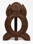 SYDNEY SCHOOL Australian Arts & Crafts carved cedar standing picture frame with waratah decoration, circa 1910, 30cm high