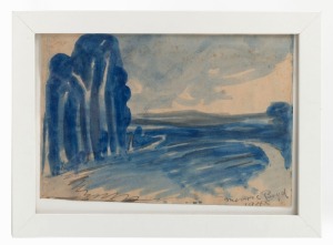 WILLIAM MERRIC (MERRIC) BOYD (1888-1959), (untitled landscape), watercolour, signed and dated "Merric Boyd, 1948", 19 x 28cm, 25 x 34cm overall