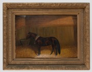 WILLIAM McSHERRY (c.1870-1914) Portrait of William J. Andrews' prize-winning pony, "Violet", bedecked with Royal Easter Show Prize Ribbons, c.1910-14, oil on board, signed lower right "W. McSherry", 42 x 60cm, 64 x 53cm overall