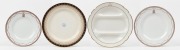 ROYAL DOULTON group of four assorted advertising plates including "Commonwealth Bank of Australia" with coat of arms,&nbsp;"Farmers" and "Civil Service Stores Restaurant" (2), early 20th century, (4 items), factory marks to base, the largest 27cm diameter