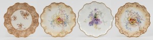 DOULTON BURSLEM group of four assorted cabinet plates decorated with Australian flowers, several examples after Louis Bilton's designs, factory mark to base, 23cm wide