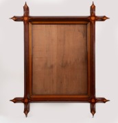 An antique Australian cedar and kauri pine cruciform picture frame, 19th century, 64 x 75cm, internal size 35.5 x 46cm