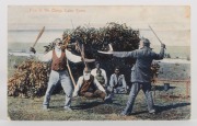 NICHOLAS CAIRE (1837 - 1918), Fun in Camp, Lake Tyres, silver gelatin photograph in postcard format, attractively used in July 1907 from BAYSWATER to Herault, FRANCE, with Caire's details in the plate at lower right. Offered together with printed colour-l - 2