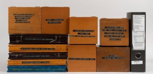 RESEARCH COLLECTION & PHOTOGRAPHS of Australian silver compiled by the late John Houstone, solicitor, collector, and author of Early Australian Silver: The Houstone Collection, 2012. Four plastic containers. His collection of Australian silver is now owned by the National Gallery of Australia.