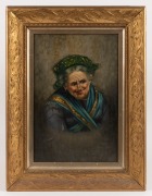A fine pair of gilded Australian gumnut and gum leaf frames, housing two portraits by MOZOLA (Italian School), oil on canvas, both signed lower right "Mazola", ​​​​​​​37 x 24cm each, 52 x 34cm each overall - 2
