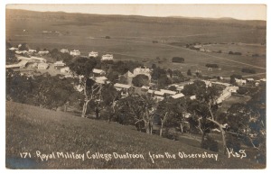 POST CARDS: [ROYAL MILITARY COLLEGE, DUNTROON] group of four original real-photo postcards by Howard & Shearsby of Yass, circa 1911, numbered and titled in the plate, together with three other real-photo postcard images from the College (by an unknown pho