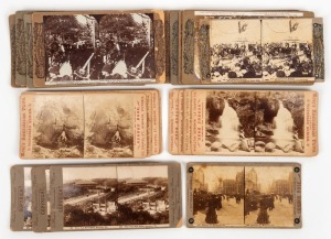 STEREOVIEW cards by "George Rose or Rose's Stereoscopic Views", all depicting Australian scenes; including Duke of York Celebrations, Sydney, Adelaide, Hobart and Melbourne; Lord Brassey at St. Kilda; Melbourne and Victorian scenes, etc. (25).