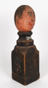 HOTEL KURRAJONG, CANBERRA: Folk art hand-painted newel post from the historic 1920s hotel, one of the first in our nation's capital, 42cm high - 2