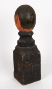HOTEL KURRAJONG, CANBERRA: Folk art hand-painted newel post from the historic 1920s hotel, one of the first in our nation's capital, 42cm high - 3