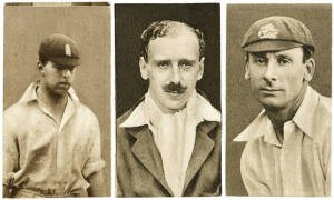 1923 R.& J.Hill "Famous Cricketers", complete set [40], noted Lord Tennyson, J.B.Hobbs & Percy Fender. G/VG.