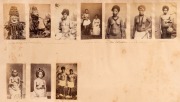 PACIFIC ISLANDERS: A group of carte-de-visite size albumen paper photographs affixed to a large sheet; with annotations below indicating the source of the images: New Hebrides (5), New Caledonia (3) and Hawaii (2); circa 1870s. - 2