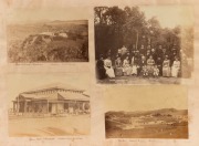 NEW CALEDONIA: A collection of albumen paper photographs affixed to a series of large album pages. nine images (including a 2-section panorama of Noumea), including village scenes, Cocoanut Square, the Lawn Tennis Club 1886, the Ile Nou Convict Prisons, e - 4