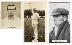 1923-25 cricket cards, noted 1923 D.C.Thomson "Cricketers" [8]; 1924 D.C.Thomson "Cricketers" [24]; 1926 British American Tobacco "English Cricketers" [25]; 1925 Morris "Australian Cricketers" [25]. Mainly G/VG. (Total 82).