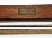 IMPERIAL STANDARD YARD antique English example manufactured by DE GRAVE, SHORT & FANNER of London, stamped with Queen Victoria cypher and crown "GOV.T OF NEW SOUTH WALES, 1883", housed in original mahogany box with additional Government plaque in brass, t - 2