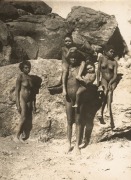 [ABORIGINAL WOMEN & CHILDREN], A group of photographs, various sizes and unknown photographers, circa 1900 - 1920s; including one titled verso "Mother & 4 children, Arunta", one titled "Lubra & piccaninny" in the plate, etc. (7, the largest 15.5 x 11cm.).