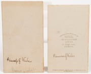 PRINCESS OF WALES (Alexandra, wife of Edward, later King Edward VII), albumen paper photographs on two cartes-de-visite (one by Mayall); both titled in manuscript verso. (2). - 2