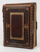An old-time album (faults) with a collection of cabinet size photographs and a few other types (postcards, a carte de visite, etc.) mainly from ADELAIDE photographers, (35 images). - 2