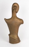 WILKEN & JONES of DARLINGHURST, SYDNEY: Rare Modernist Art Deco shop mannequin, gold painted papier m&acirc;ch&eacute; on inserted wooden base with manufacturer's stamp, circa 1930s, 66cm high. - 2