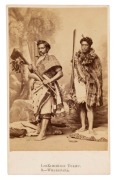 VERNON HEATH (Piccadilly, London), Carte-de-visite studio portrait of the Maori Chiefs Kihiringi Tuahu & Kamariera Te Hau Takiri Wharepapa, photographed in 1863, during a visit to London under the sponsorship of the Wesleyan missionary, William Jenkins. T