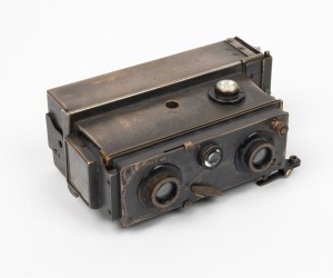 RICHARD JULES: Verascope No. 5 stereo plate camera [#34654], c. 1911, with twin Tessar 55mm f4.5 lenses.