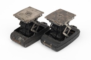 UNIVERSAL CAMERA: Two c. 1938 Univex Model AF-4 strut-folding cameras. (2 cameras)