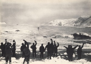 FRANK HURLEY: vintage silver gelatin photograph, 15 x 20cm, laid down on grey card, numbered "12" in the top right corner and titled in manuscript below the image: