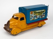 BOOMAROO&nbsp;vintage yellow finished metal toy truck with original decals, mid 20th century, 38cm long - 2