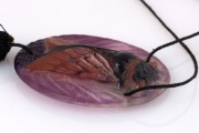 GABRIEL ARGY ROUSSEAU pate de verre French glass cicada pendant, signed "G.A.R." ​​​​​​​6.5cm high - 3