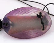 GABRIEL ARGY ROUSSEAU pate de verre French glass cicada pendant, signed "G.A.R." ​​​​​​​6.5cm high - 4
