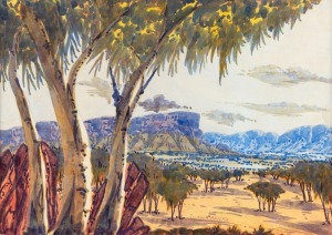 IVAN PANNKA (1943 - 1999), (Hermannsburg landscape), watercolour, signed lower right "Ivan Pannka", 24 x 34cm, 52 x 62cm overall