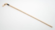 An antique walking stick with marine ivory and timber handle on a whalebone shaft, 19th century, ​​​​​​​92cm high - 3