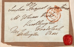 DUKE OF WELLINGTON good signature on Free Frank cover with signet seal, date 1839.