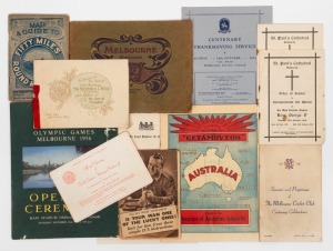 Various Victorian/Australian items including "Melbourne Illustrated" circa 1910; 1924 British Squadron invitation"The Getamoveon" Advance Australia magazine, circa 1933; 28th Jan.1936 Order of Service at St.Paul's Cathedral, Melbourne to Commemorate the B