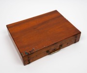 ARTIST'S BOX with contents, 19th century. From The Estate of Trentham Artist, John Ascott. 39cm wide - 2