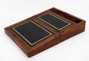 A superb Colonial Australian writing box, exceptionally crafted with numerous segments of native timbers including huon pine, musk, beefwood, tulipwood, myrtle, honeysuckle and others, interior fitted with writing slope with later tooled and embossed blac - 2