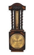 LEGGOS: Antique English advertising barometer emblazoned&nbsp;"LEGGOS PICKLES, LEGGOS TOMATO SOUP, JELLY XTALS", with inscription verso "This is the property of H. M. Leggo & Co. Ltd. Adv.t. Dept.", early 20th century, purported to have hung in the company's h