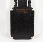 LEGGOS: Antique English advertising barometer emblazoned&nbsp;"LEGGOS PICKLES, LEGGOS TOMATO SOUP, JELLY XTALS", with inscription verso "This is the property of H. M. Leggo & Co. Ltd. Adv.t. Dept.", early 20th century, purported to have hung in the company's h - 2