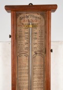 THOMAS GAUNT of Melbourne ADMIRAL FITZROY'S antique wall barometer in kauri pine case, with weather indications for the southern hemisphere, 19th century, ​​​​​​​96cm high - 2