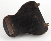 An antique carved timber wall bracket in the manner of Robert Prenzel, with oak leaf and salamander lizard decoration, adorned with intricate monogram, 19th/20th century, 26cm high overall - 7