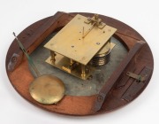 An antique English wall clock with time only chain fusee movement in mahogany case, dial marked "WHEELER, LONDON", 19th century, 36cm diameter - 2