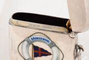 PRINCE ALFRED YACHT CLUB (Sydney). BRONZEWING: Attractive sterling silver vesta case emblazoned with the yacht name "Bronzewing" which belonged to SAMUEL HORDERN. Reverse impressively decorated with eighteen British Commonwealth flags in coloured enamel. - 6