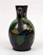 GOUDA Dutch pottery "Magpie" hand-painted jug with floral decoration, signed "799, HOLLAND, GOUDA, MAGPIE, DUTCH-ART-POTTERY" with pictorial mark, 18.5cm high - 5