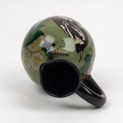 GOUDA Dutch pottery "Magpie" hand-painted jug with floral decoration, signed "799, HOLLAND, GOUDA, MAGPIE, DUTCH-ART-POTTERY" with pictorial mark, 18.5cm high - 6