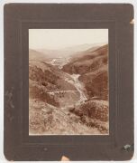 NEW ZEALAND: A range of mounted albumen paper photographs and similar; many identified scenes and photographers including Queen St., Auckland, Building the Milton - Roxburgh Branch Railway, Taihape, Otira Gorge, Blue Lake Rotorua, a picnic gathering at Ro - 4