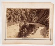 NEW ZEALAND: A range of mounted albumen paper photographs and similar; many identified scenes and photographers including Queen St., Auckland, Building the Milton - Roxburgh Branch Railway, Taihape, Otira Gorge, Blue Lake Rotorua, a picnic gathering at Ro - 6